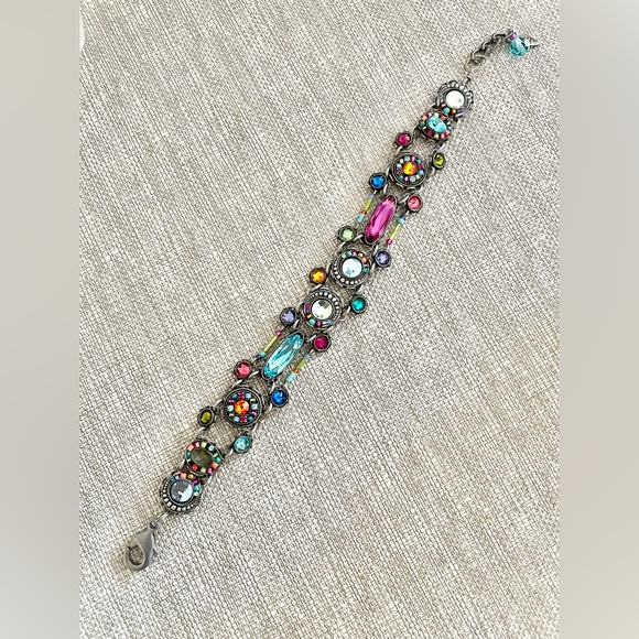 Vintage Firefly Beaded Mosaic Bracelet - Picture 2 of 5